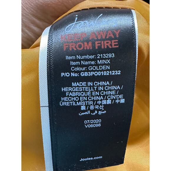 Joules Minx Quilted Vest Golden Mustard Yellow Size 4 NWT - Picture 9 of 11